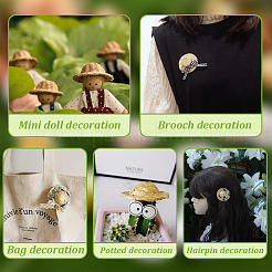 30 Stück 2 Stile Papier mit Stoffpuppenhut&nbsp;DIY-GA0008-44