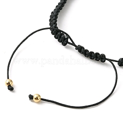 Bracciale con perline intrecciate a forma di cuore in acrilico e ottone a tema sportivo&nbsp;BJEW-JB09713