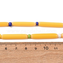 Perline a spina di pesce realizzate a mano con la tecnica del lampwork&nbsp;LAMP-Z019-01-22