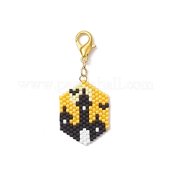 5 ciondolo decorativo con perline di vetro per Halloween&nbsp;HJEW-MZ00343-02