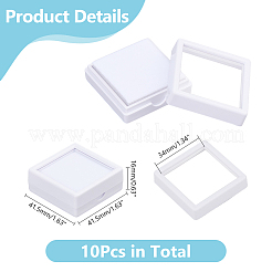 Scatola quadrata in acrilico con diamanti sfusi con finestra visibile&nbsp;CON-WH0088-76B-01