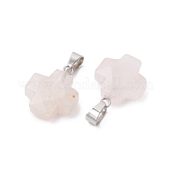 Pendentifs de quartz rose naturel&nbsp;G-K359-02P-07