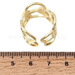 Bagues ouvertes en laiton pour femmes&nbsp;RJEW-F215-05G