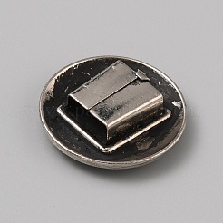 I fermacravatta in stile tibetano in lega di zinco fissano le impostazioni cabochon&nbsp;LS-FIND-WH0260-37L-AS
