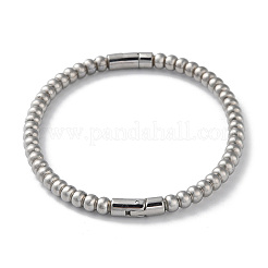 Braccialetti incernierati con perline rotonde in ottone placcato a cremagliera&nbsp;BJEW-M039-05P