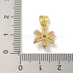 Estante de placas micro latón allanan charms de circonio cúbico&nbsp;KK-C074-64G-01