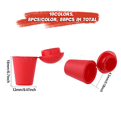 80 embout de cordon amovible en plastique de 10 couleurs&nbsp;KY-CA0001-53