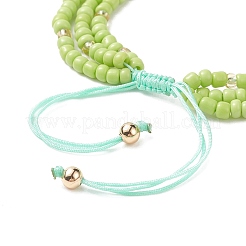 Braccialetti di perline intrecciate con semi di vetro&nbsp;BJEW-JB09103