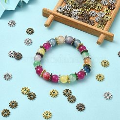 100 Stück 4-Farben-Zahnrad aus tibetischer Silberlegierung&nbsp;TIBEB-YW0001-66