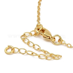 Halsketten mit klaren Zirkonia-Anhängern aus Messing mit Mikropavé für Damen&nbsp;NJEW-B092-04G