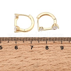 Micro ottone spianare zirconi Orecchini a cerchio&nbsp;KK-CBAD29A-04G