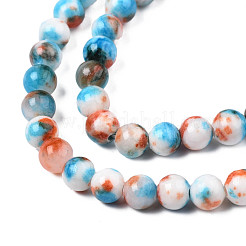 Brins de perles de pierres précieuses de jade persan teint naturel&nbsp;G-R271-6mm-XP16