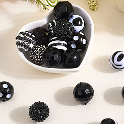 20 ensemble de 10 styles de perles en acrylique et en résine&nbsp;DIY-PA0001-02A