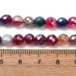 Chapelets de perles en agate naturelle électrolytique&nbsp;G-B191-A07-6mm-11