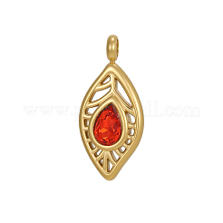 Anhänger aus 304 Edelstahl mit Pavé-Fassung und Zirkonia&nbsp;CU-OY001-37G