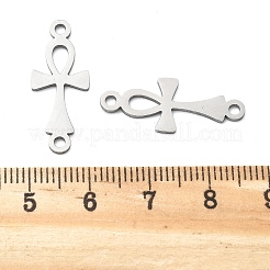 304 acciaio inossidabile religione ankh croce connettori ciondoli&nbsp;STAS-S153-01P