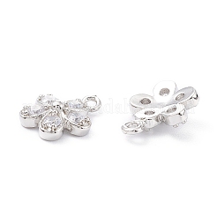 Estante de latón chapado charms zirconia cúbico&nbsp;X-ZIRC-C026-12P