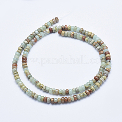 Natürliche Aqua Terra Jaspis Perlen Stränge&nbsp;G-E444-16-4mm