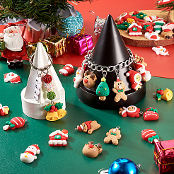 40pcs 20 Arten Weihnachtsthema-undurchsichtige Harzanhänger&nbsp;RESI-TA0003-58