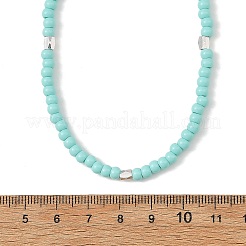 Colliers de perles de verre de 4 mm pour femmes&nbsp;NJEW-JN06543