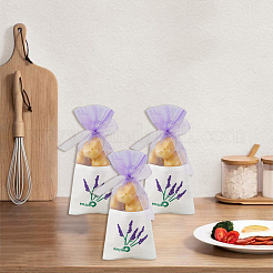 25 Stück bedruckte Organza-Aufbewahrungsbeutel aus Baumwolle mit Kordelzug und Band für getrocknete Blumen&nbsp;ABAG-SP0001-56B