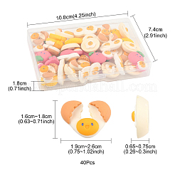 40 Stück opake Harz-Cabochons&nbsp;CRES-FS0001-21