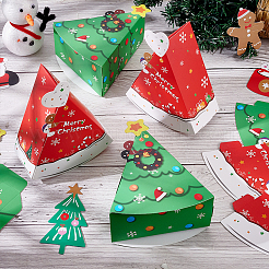 20 boîte en carton triangulaire pliable à thème de Noël&nbsp;CON-BC0006-96
