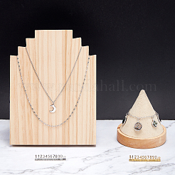 Présentoirs à bijoux en bois de pin&nbsp;NDIS-WH0007-01