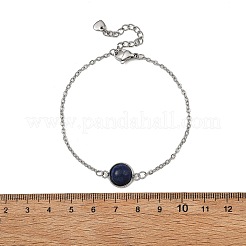 Halbrunde Gliederarmbänder aus Natursteinperlen&nbsp;BJEW-JB14120