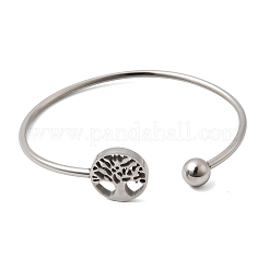 Bracelets manchettes en acier inoxydable 304 pour femmes&nbsp;BJEW-D436-02P