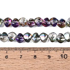 Chapelets de perles en verre transparent électrolytique&nbsp;EGLA-Q133-01A-06