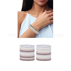 Set di braccialetti elasticizzati da surfista Heishi in argilla polimerica&nbsp;BJEW-SW00127