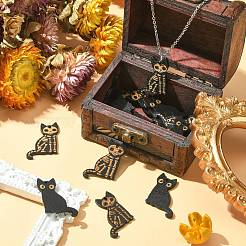 20 Stück 2 Stile Halloween geschnitzte Holzanhänger&nbsp;WOOD-CJ0001-73