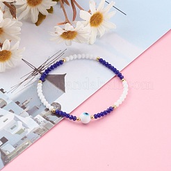 Facettierten Glasperlen Stretch-Armbänder&nbsp;BJEW-JB05985-01