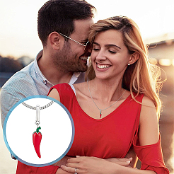 1 ciondolo pendente europeo a forma di corno italiano in argento sterling smaltato&nbsp;STER-PH0005-16