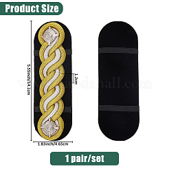 1 paio di spalline in lega e poliestere&nbsp;DIY-FH0008-90B