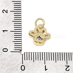 Pendenti in zirconi cubici trasparenti in micro pavè di ottone&nbsp;CU-CBA3C32-21G