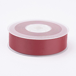 Double Face Matte Satin Ribbon, Polyester Satin Ribbon, Dark Red, (1 inch)25mm, 100yards/roll(91.44m/roll)