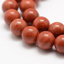 Rosso naturale perline di diaspro fili, grade a-, tondo, 4mm, Foro: 0.8 mm, circa 85pcs/filo, 15.5 pollice (39 cm)