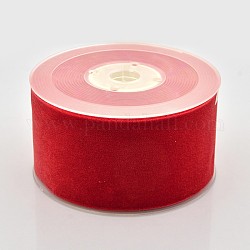 Полиэстер бархат лента для упаковки подарка и украшения празднества, красные, 2 дюйм (50 мм), о 20yards / рулон (18.29 м / рулон)