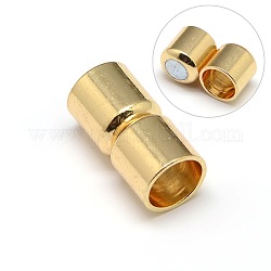 Column Brass Magnetic Clasps, Golden, 20x10mm, Hole: 8mm