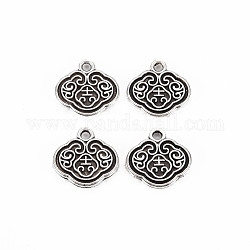 Tibetan Style Alloy Charms, Cadmium Free & Lead Free, Cloud, Antique Silver, 12.5x13x1.5mm, Hole: 1.4mm, about 1305pcs/1000g