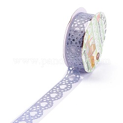 Brote de seda pegatinas, cinta de encaje ahuecada brillante, para cinta adhesiva diy pegatina scrapbooking herramientas, lila, 1.5x0.02 cm, 1 m / rollo