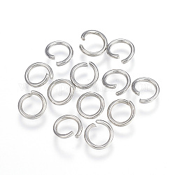 304 Edelstahl Ringe springen, offene Ringe springen, Edelstahl Farbe, 8x1.2 mm, Innendurchmesser: 5.5 mm