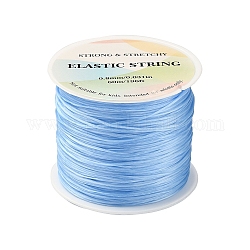 Плоская эластичная кристаллическая струна, эластичная нить для бисера, для изготовления эластичного браслета, синие, 0.8 мм, около 65.61 ярда (60 м) / рулон