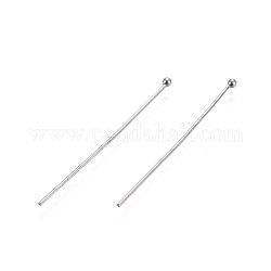 304 Stainless Steel Ball Head Pins, Stainless Steel Color, 39.5x1.8x0.7mm