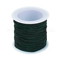 Cuerda elástica, verde oscuro, 1mm, alrededor de 22.96 yarda (21 m) / rollo