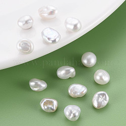 Perline di perle naturali di keshi, perla d'acqua dolce coltivata, Senza Buco / undrilled, riso, colore conchiglia, 6~10x6~7.5x3~6mm