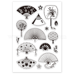 PVC-Plastikstempel, für diy scrapbooking, Fotoalbum dekorativ, Karten machen, Briefmarkenblätter, Fan-Muster, 16x11x0.3 cm
