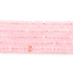 Natürlichen Rosenquarz Perlen Stränge, Rondell, Klasse AA, 4x2 mm, Bohrung: 0.6 mm, ca. 177 Stk. / Strang, 15.35~15.43'' (39~39.2 cm)